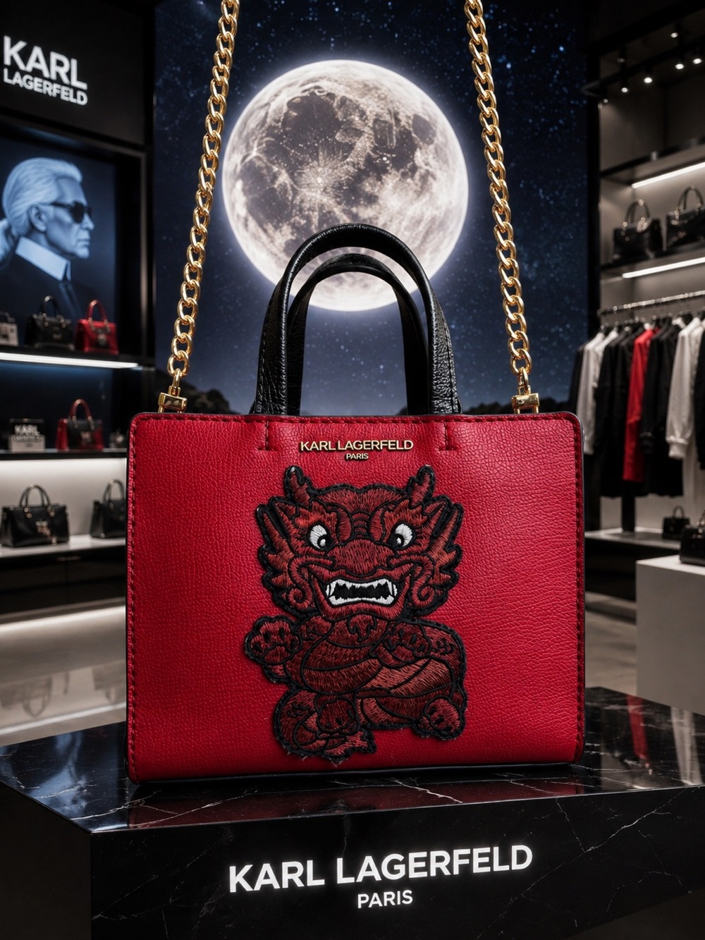 Karl Lagerfeld Lunar New Year Edition (Year of the Dragon) Maybelle Mini Satchel